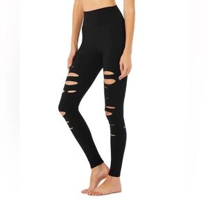 Alo yoga black leggings w/ cutouts- size medium